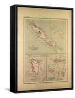 Map of New Caledonia-null-Framed Stretched Canvas