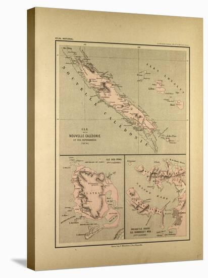 Map of New Caledonia-null-Stretched Canvas