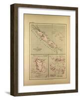 Map of New Caledonia-null-Framed Giclee Print