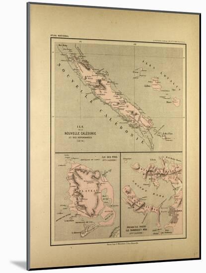Map of New Caledonia-null-Mounted Giclee Print
