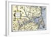 Map of New France and Canada, c.1597-null-Framed Giclee Print