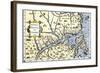 Map of New France and Canada, c.1597-null-Framed Giclee Print