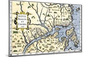 Map of New France and Canada, c.1597-null-Mounted Giclee Print