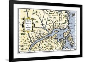 Map of New France and Canada, c.1597-null-Framed Giclee Print