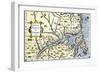 Map of New France and Canada, c.1597-null-Framed Giclee Print