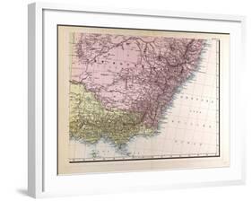 Map of New South Wales, 1872-null-Framed Giclee Print