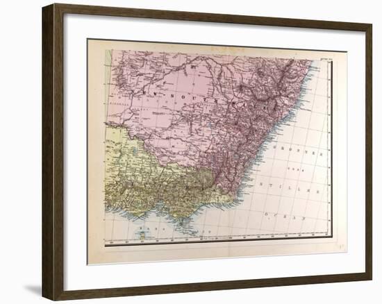 Map of New South Wales, 1872-null-Framed Giclee Print