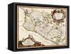 Map of New Spain (Mexico), 16th Century-Science Source-Framed Stretched Canvas