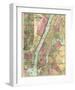 Map of New York and Adjacent Cities, c.1874-Gaylord Watson-Framed Art Print