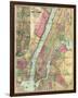 Map of New York and Adjacent Cities, c.1874-Gaylord Watson-Framed Art Print