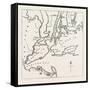 Map of New York and Vicinity, 1776, USA, 1870s-null-Framed Stretched Canvas