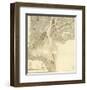 Map of New York Bay and Harbor and The Environs, c.1844-null-Framed Art Print