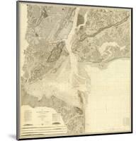 Map of New York Bay and Harbor and The Environs, c.1844-null-Mounted Art Print