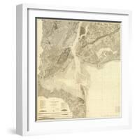 Map of New York Bay and Harbor and The Environs, c.1844-null-Framed Art Print