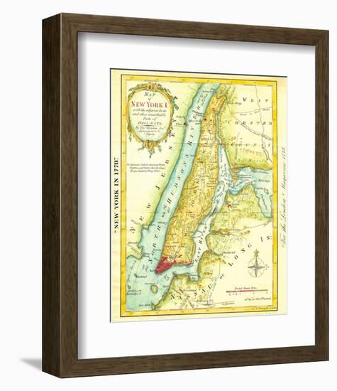 Map of New York City 1869-Kitchen - Shannon-Framed Art Print