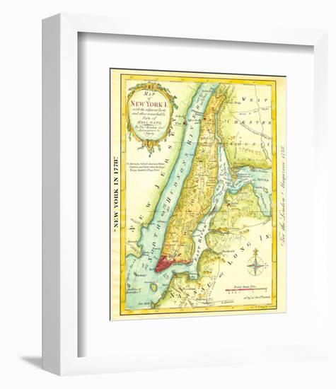 Map of New York City 1869-Kitchen - Shannon-Framed Art Print