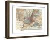 Map of New York City (C. 1900), Maps-Encyclopaedia Britannica-Framed Giclee Print