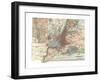 Map of New York City (C. 1900), Maps-Encyclopaedia Britannica-Framed Giclee Print