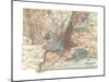 Map of New York City (C. 1900), Maps-Encyclopaedia Britannica-Mounted Giclee Print