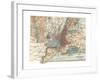 Map of New York City (C. 1900), Maps-Encyclopaedia Britannica-Framed Giclee Print