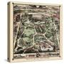 Map Of New York City’s Central Park 1860-Vintage Lavoie-Stretched Canvas