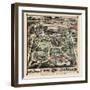 Map Of New York City’s Central Park 1860-Vintage Lavoie-Framed Giclee Print