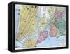 Map of New York City, USA, C1930S-null-Framed Stretched Canvas