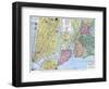 Map of New York City, USA, C1930S-null-Framed Giclee Print