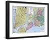 Map of New York City, USA, C1930S-null-Framed Giclee Print