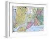 Map of New York City, USA, C1930S-null-Framed Giclee Print