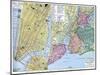 Map of New York City, USA, C1930S-null-Mounted Giclee Print