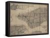 Map of New York City with the adjacent cities of Brooklyn, Jersey City and Williamsburg, 1852-null-Framed Stretched Canvas