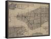 Map of New York City with the adjacent cities of Brooklyn, Jersey City and Williamsburg, 1852-null-Framed Stretched Canvas