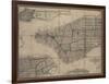 Map of New York City with the adjacent cities of Brooklyn, Jersey City and Williamsburg, 1852-null-Framed Giclee Print