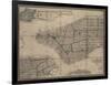 Map of New York City with the adjacent cities of Brooklyn, Jersey City and Williamsburg, 1852-null-Framed Giclee Print