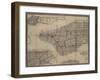 Map of New York City with the adjacent cities of Brooklyn, Jersey City and Williamsburg, 1852-null-Framed Giclee Print