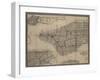 Map of New York City with the adjacent cities of Brooklyn, Jersey City and Williamsburg, 1852-null-Framed Giclee Print