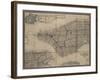 Map of New York City with the adjacent cities of Brooklyn, Jersey City and Williamsburg, 1852-null-Framed Giclee Print