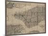 Map of New York City with the adjacent cities of Brooklyn, Jersey City and Williamsburg, 1852-null-Mounted Giclee Print