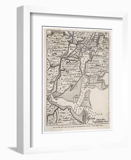 Map of New York from the Middle of the Eighteenth Century-null-Framed Photographic Print