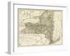 Map of New York State, 1870s-null-Framed Giclee Print