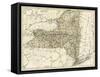 Map of New York State, 1870s-null-Framed Stretched Canvas