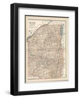 Map of New York State, Northern and Eastern Parts. United States-Encyclopaedia Britannica-Framed Art Print