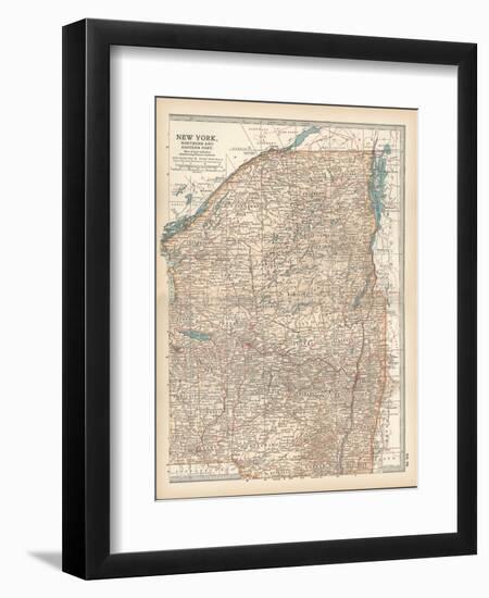 Map of New York State, Northern and Eastern Parts. United States-Encyclopaedia Britannica-Framed Art Print