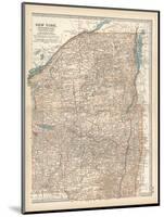 Map of New York State, Northern and Eastern Parts. United States-Encyclopaedia Britannica-Mounted Art Print
