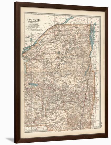 Map of New York State, Northern and Eastern Parts. United States-Encyclopaedia Britannica-Framed Art Print