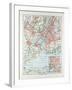 Map of New York United States of America 1899-null-Framed Giclee Print