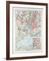 Map of New York United States of America 1899-null-Framed Giclee Print