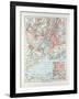 Map of New York United States of America 1899-null-Framed Giclee Print