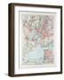 Map of New York United States of America 1899-null-Framed Giclee Print